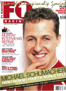 F1 RACING 2001 OCT - BUTTON, TRULLI,HILL'S BRM,IRVINE, TODT,BYRNE, BRAWN  